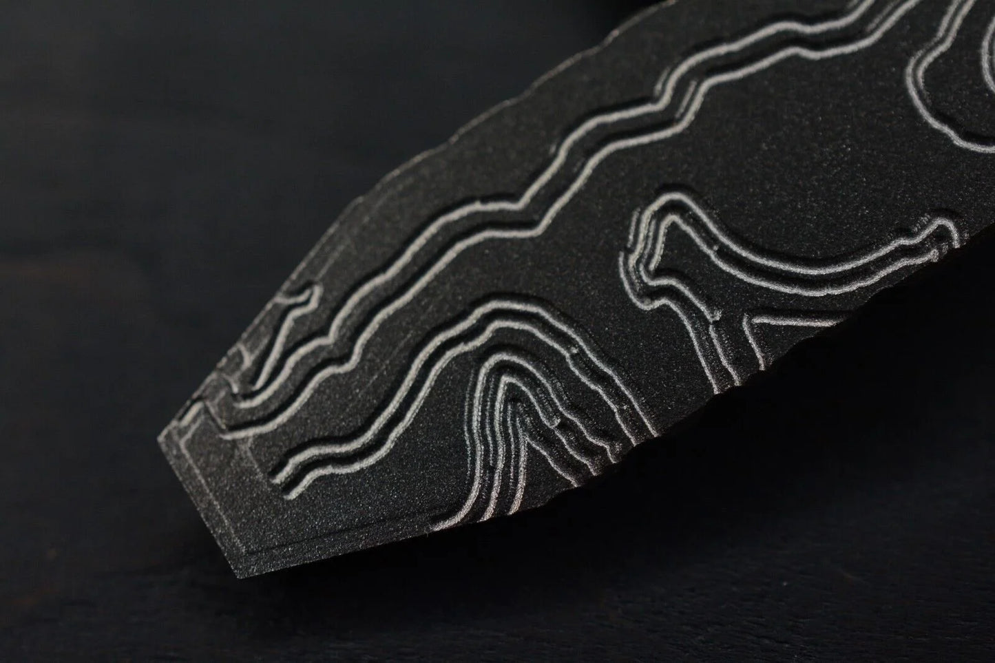 NEW Triple Aught x Efros Engraved Topo Pry Bar w/ CKF Bead & Leather Sheath