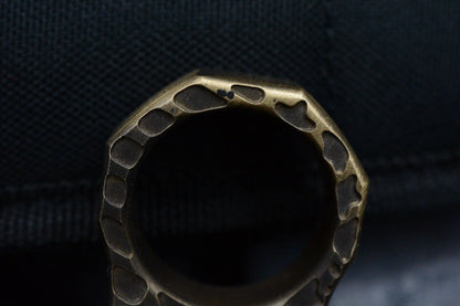 RARE American Flag Accomplice Brass Engraved w/ Copperhead Metal Works Bead
