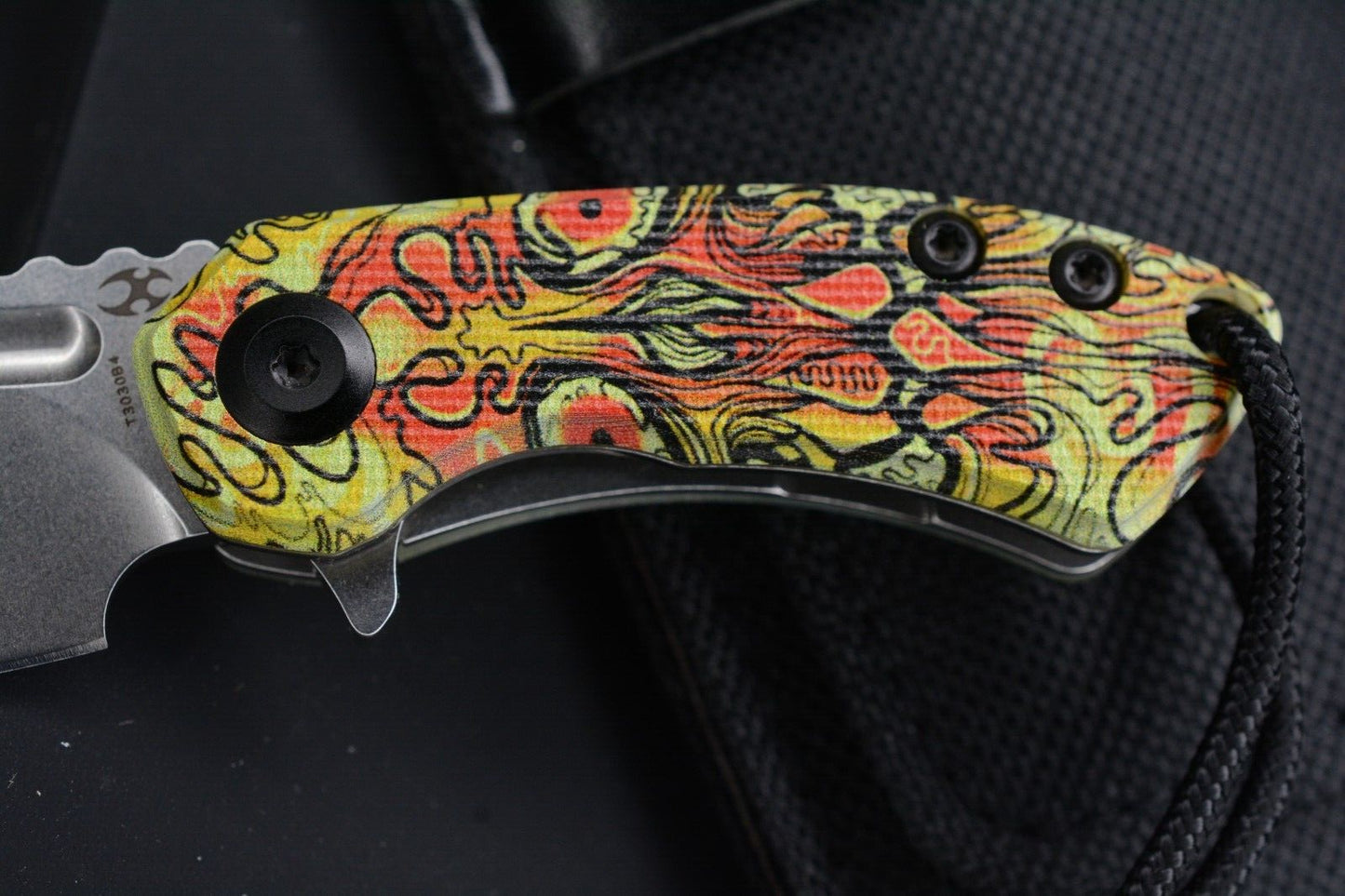 Koch x Kansept Knives Undead SW Mini Korvid w/ Green Beret Skull Bead