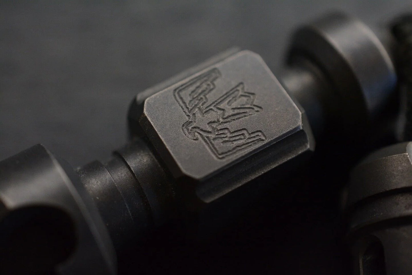 RARE 4T5 Design Templar Hand Stamped Blackened Aged Brass w/ 4T5 Bead