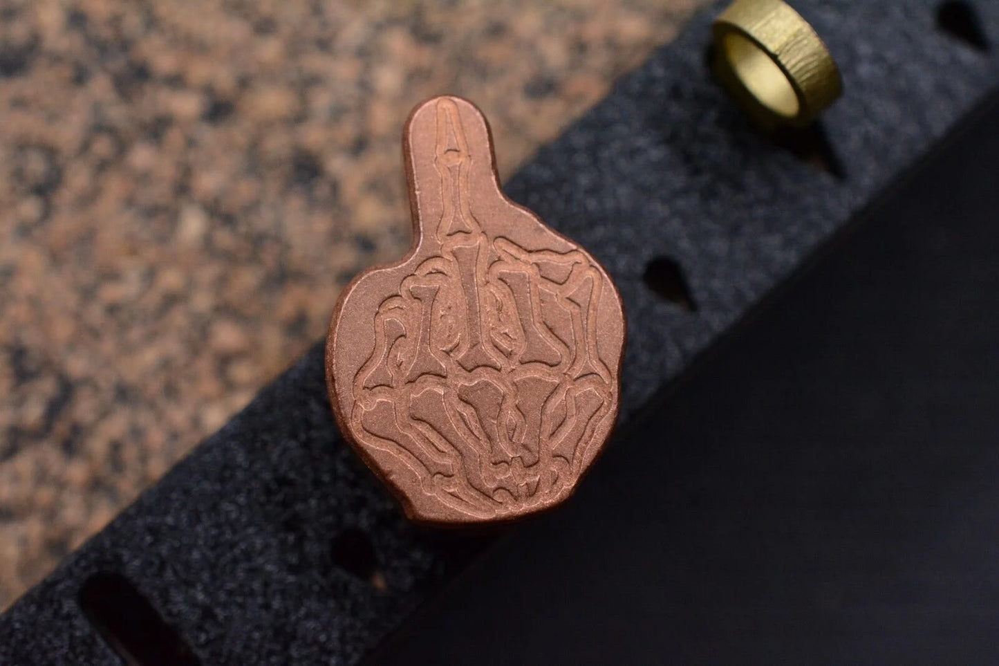 RARE “F.O. From The Grave” Copper Knife Bead Pairs w/ Koch Microtech NGMCo