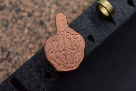 RARE “F.O. From The Grave” Copper Knife Bead Pairs w/ Koch Microtech NGMCo