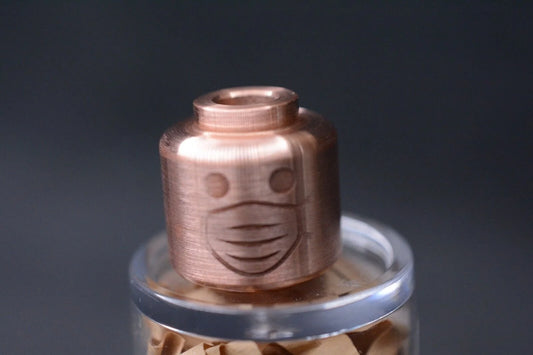 NEW Lego Man Plague Bead (Large - 3/4in) Brass pairs w/ JRW, Koch, NGMCo