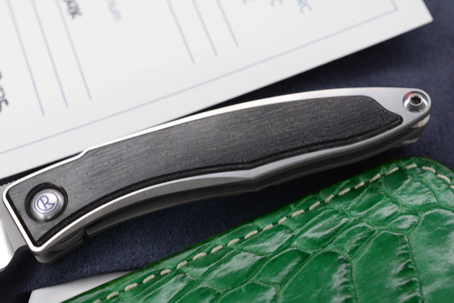 NEW Chris Reeve Mnandi Bog Oak Inlay Magnacut Blade w/ Robertson Gator Pouch