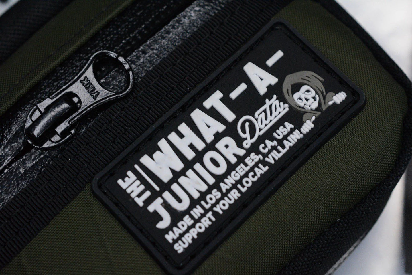 NEW Data Crew What-a-Junior VX Army Green Pouch w/ Reaper Ranger Eye Patch