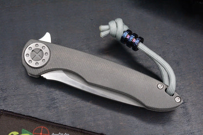 BNIB Curtiss Custom Retro Cruze Ti Handle Flipper M390 Blade w/ Timascus Bead