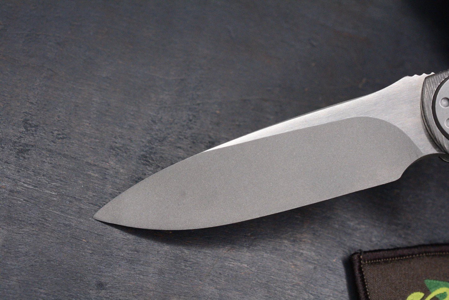 BNIB Curtiss Custom Retro Cruze Ti Handle Flipper M390 Blade w/ Timascus Bead