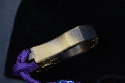 RARE Louis Vouitton Accomplice Brass Engraved w/ Custom Timascus Bead Re JRW