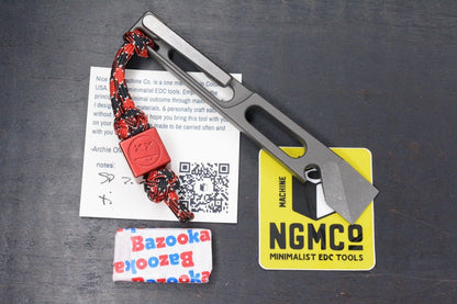 NEW Nice Guy Machine Co Side Piece Ti Pry w/ TKW Frankart Bead NGMCo