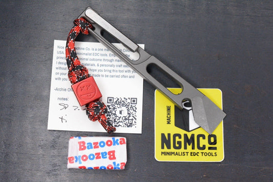 NEW Nice Guy Machine Co Side Piece Ti Pry w/ TKW Frankart Bead NGMCo