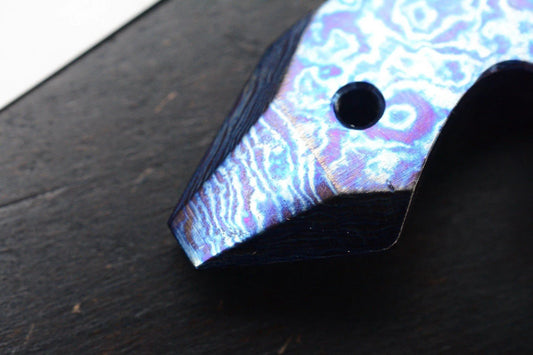 RARE JW Knife & Tool Timascus Pry Opener w/ B/W Wkrmn Ghost