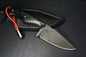 Custom Crimson Tactical Reaper Fixed Blade Dark Stonewash G-10 w/ Bullet Bead