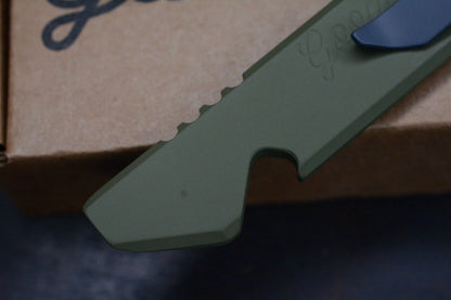NEW OEGEDC x BladeHQ Good Luck Pry OD Green Cerakote Ti w/ Wkrmn Ghost Bead